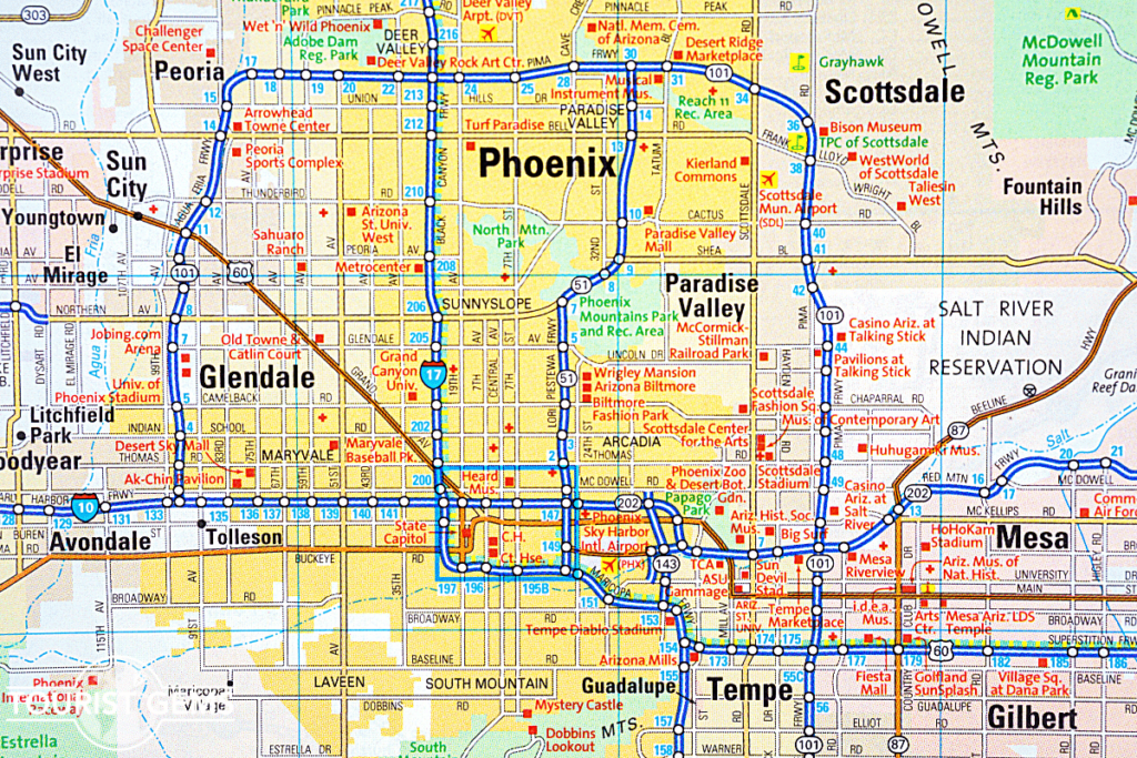 Phoenix Map best route